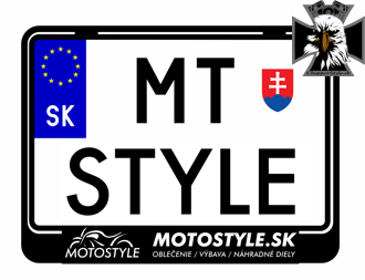 3D Držiak ŠPZ pre motocykle s logom MotoStyle.sk